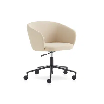 kép a termékről - Huma upholstered swivel armchair with 5 casters