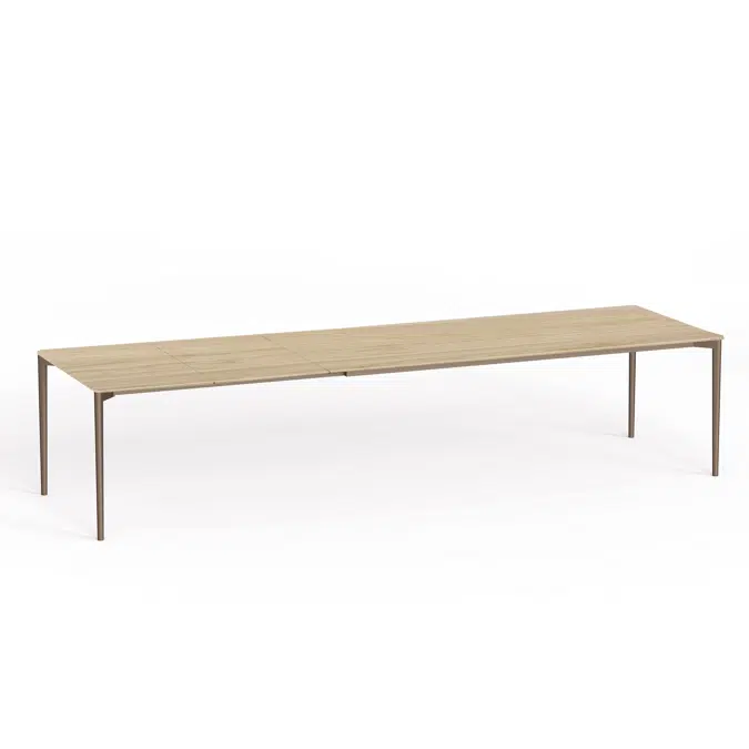 Nude indoor rectangular expandable dining table 
