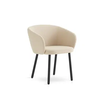 Image for Huma upholstered armchair with metal legs