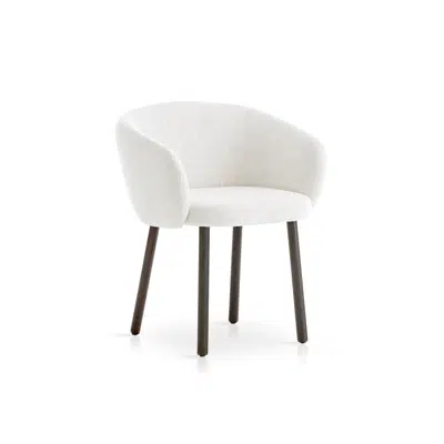 Image for Huma upholstered armchair with solid wood legs