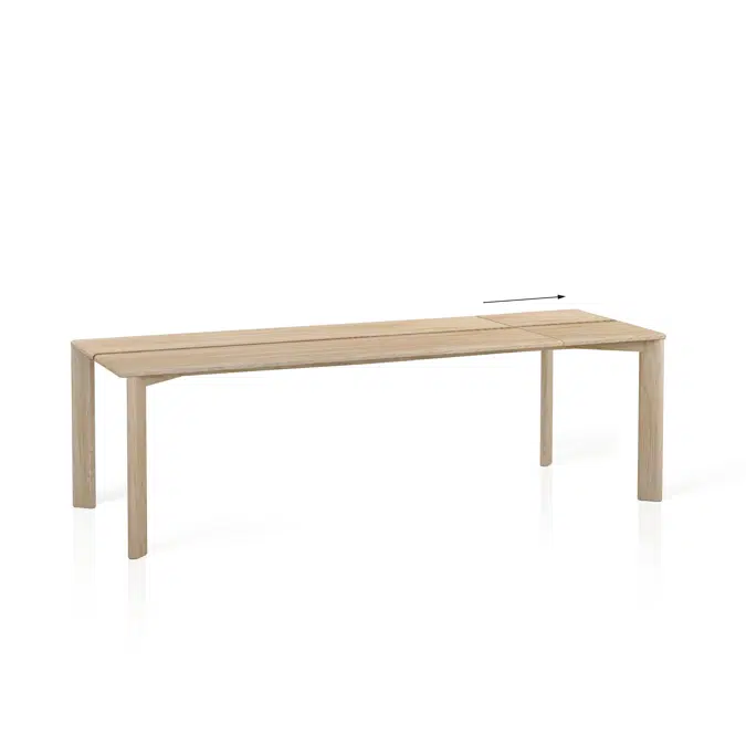 Kotai rectangular expandable dining table 