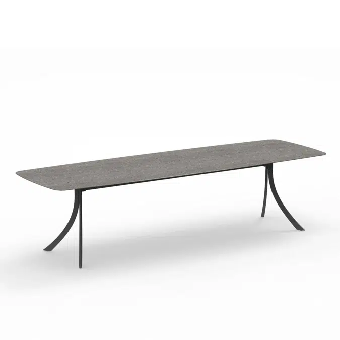 Falcata outdoor rectangular dining table 295x98x74