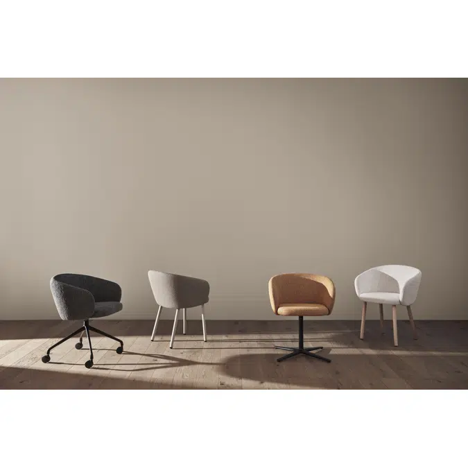 Huma upholstered swivel armchair T071 SP