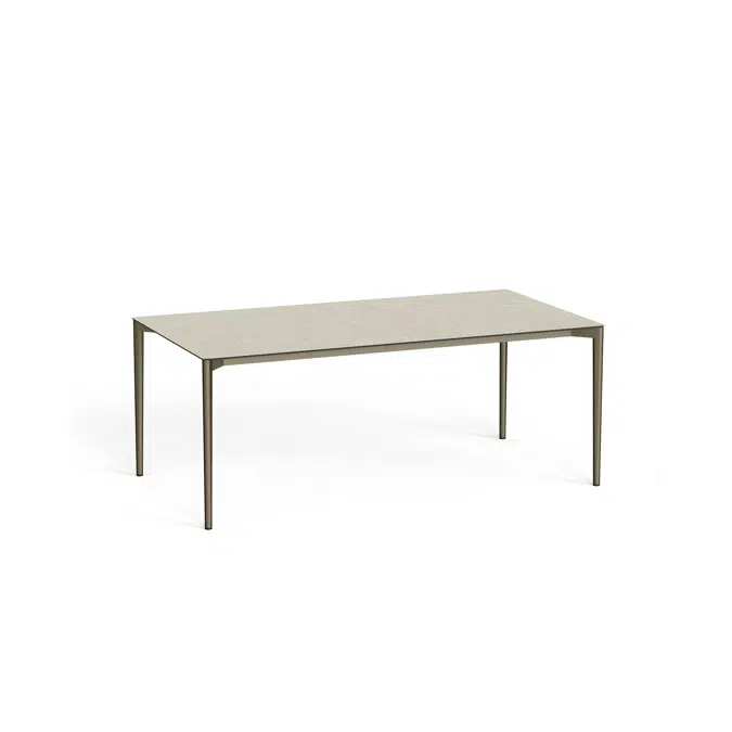 Nude rectangular dining table 190x100x74