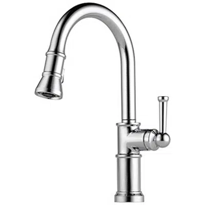 Brizo 63025LF Artesso Single Handle Pull-Down Kitchen Faucet için görüntü