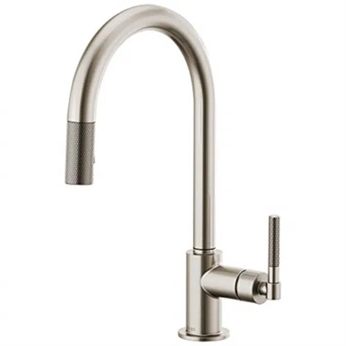 Brizo 63043LF Litze Pull-Down Faucet with Arc Spout and Knurled Handle