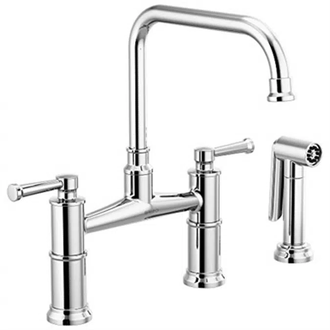 Brizo 62525LF Artesso Bridge Faucet with Side Sprayer