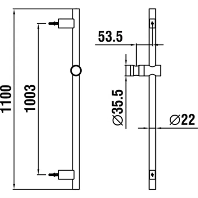 TwinGliss, Shower slide bar