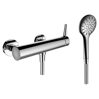 billede til arwa-pure, Shower faucet, Mounting dist. 153 mm, w. fittings, w. accessories