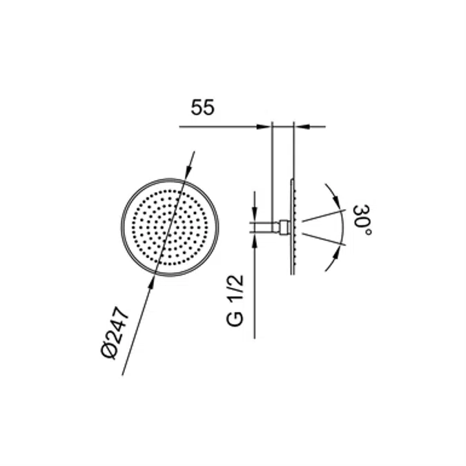 Rainshower, Ø247 mm