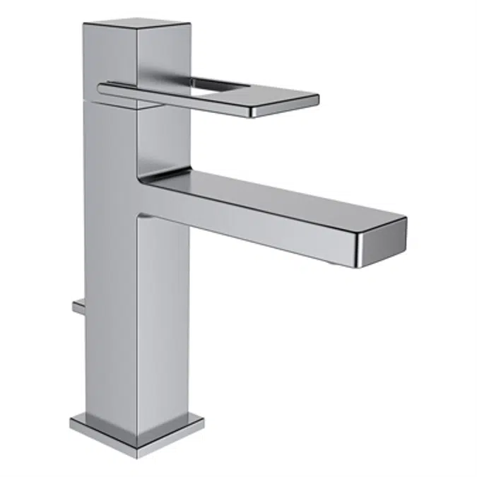 arwa-quadriga, Basin faucet, Projection 115 mm, fixed spout, w. pop-up waste, stainless steel