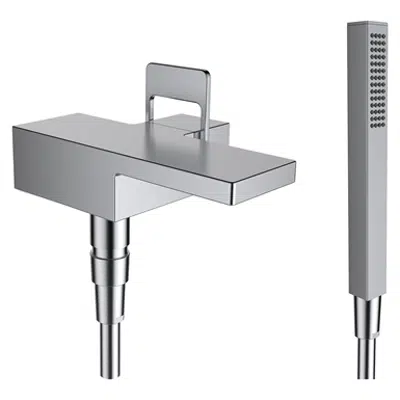 billede til arwa-quadriga, Bath mixer 1-Point, w. accessories, stainless steel