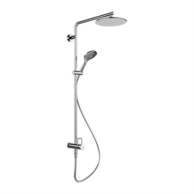 arwa-twin, Showerstation 1-Point, rainshower, handshower, 1 flexible hose and diverter