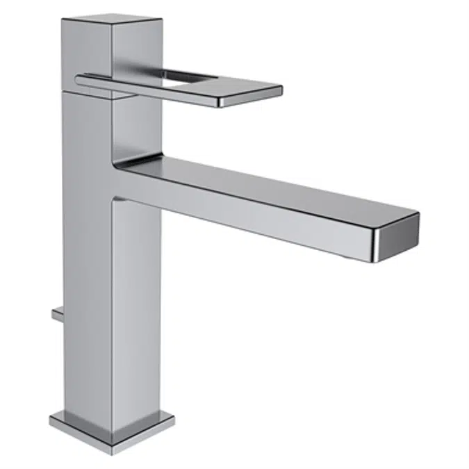 arwa-quadriga, Basin faucet, Projection 140 mm, fixed spout, pop-up waste, stainless steel
