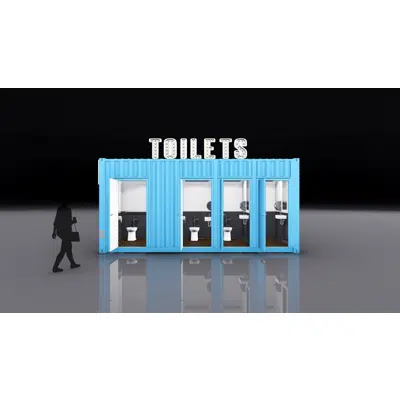 afbeelding voor 20' Unisex BathroomBox (Shipping Container Restroom)