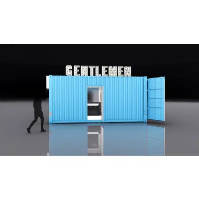 afbeelding voor 20' Men's BathroomBox (Shipping Container Restroom)