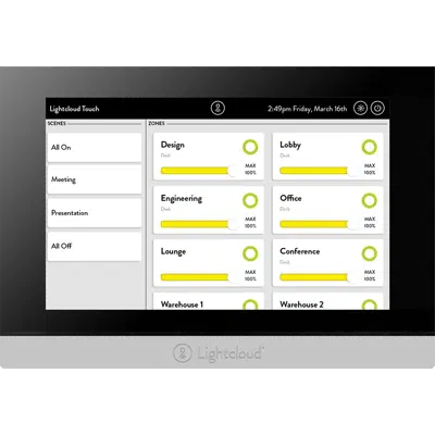 LCTOUCH - Lightcloud 10" Tablet for Switching, Dimming and Scene Control için görüntü