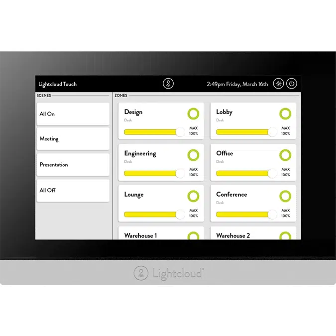 LCTOUCH - Lightcloud 10" Tablet for Switching, Dimming and Scene Control