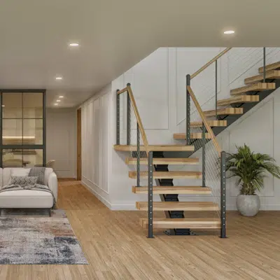 Image for Mono Stringer 90-Degree Turn Floating Stair System