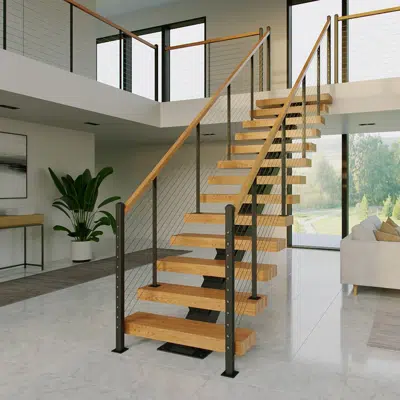 Image for Mono Stringer Straight Run Floating Stair System