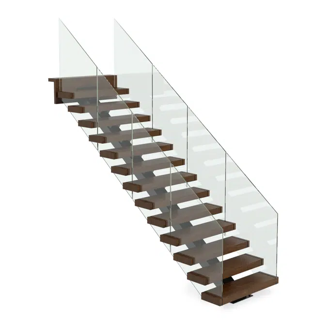 Mono Stringer Straight Run Floating Stair System