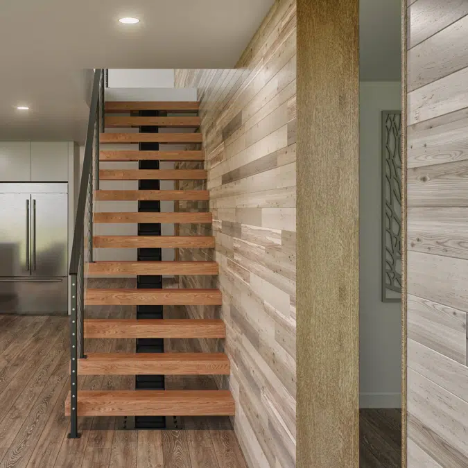 Mono Stringer Straight Run Floating Stair System