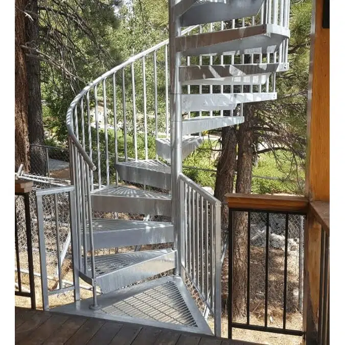Configurable Galvanized Spiral Stair
