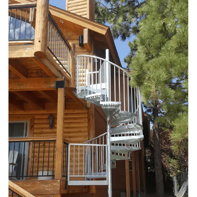 Configurable Galvanized Spiral Stair