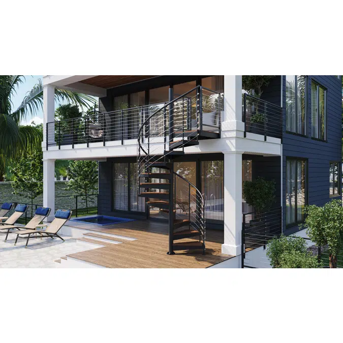 Configurable Aluminum Spiral Stair