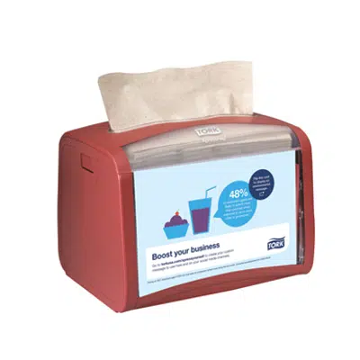 画像 Tork Xpressnap® Signature Tabletop Napkin Dispenser, Red