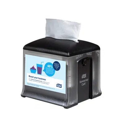 画像 Tork Xpressnap® Classic Café® Tabletop Napkin Dispenser, Black