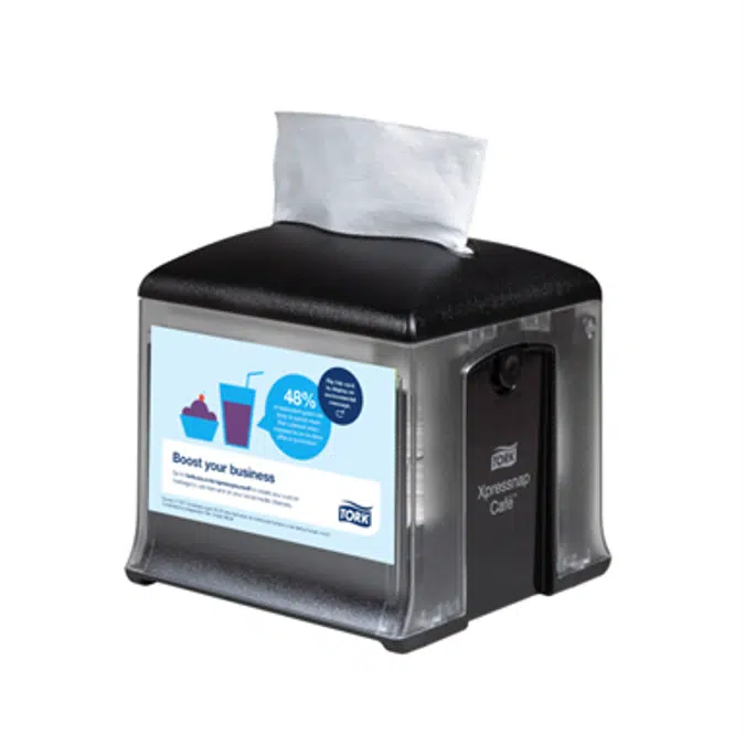 Tork Xpressnap® Classic Café® Tabletop Napkin Dispenser, Black