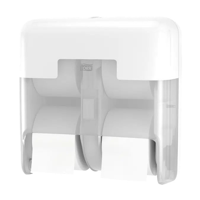 Tork Optiserve® Coreless 4-Roll Toilet Paper Dispenser, White