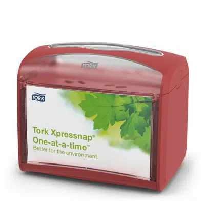 Tork Xpressnap® Signature Tabletop Napkin Dispenser, Red图像
