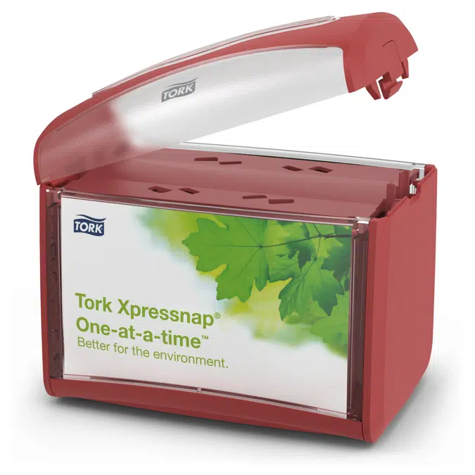 Tork Xpressnap® Signature Tabletop Napkin Dispenser, Red