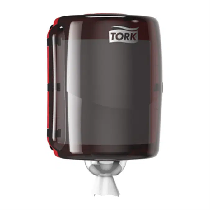 Tork Performance Maxi Centerfeed Wiper Dispenser, Red/Smoke