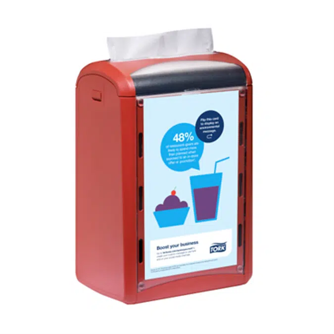 Tork Xpressnap® Signature Counter Napkin Dispenser, Red