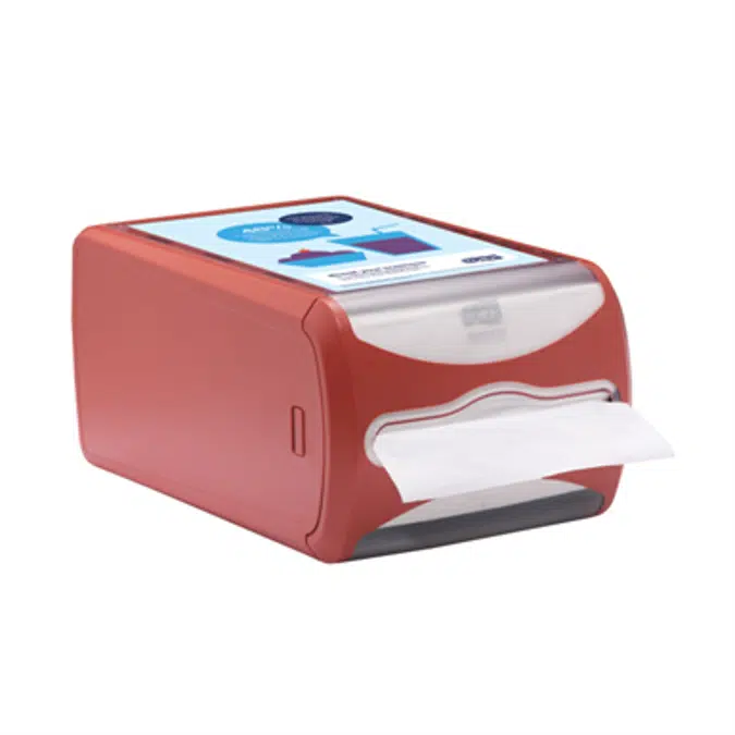 Tork Xpressnap® Signature Counter Napkin Dispenser, Red