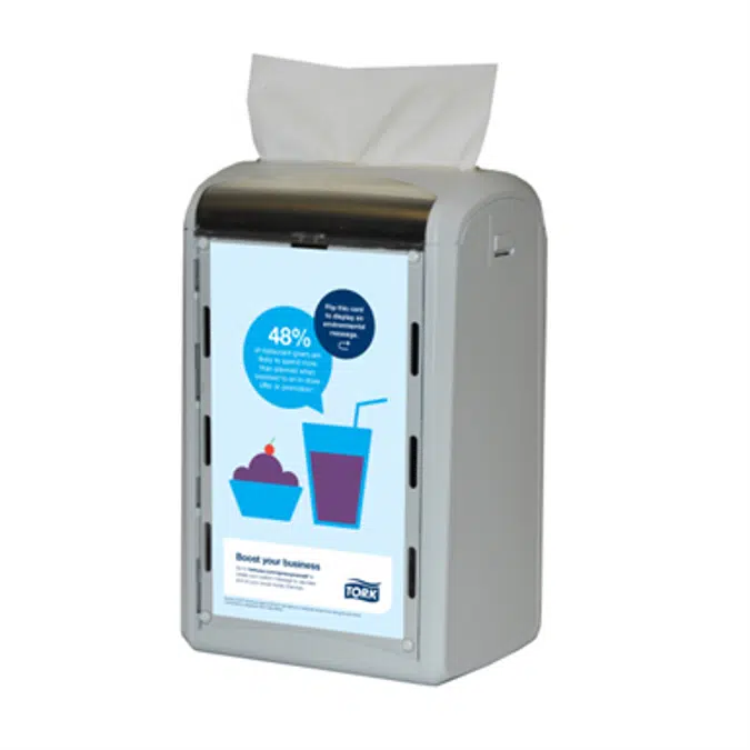 Tork Xpressnap® Signature Counter Napkin Dispenser, Gray