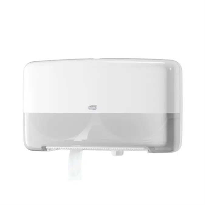 Tork Elevation® Twin Mini Jumbo Bath Tissue Roll Dispenser, white