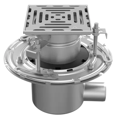 Image for ATT Mini FLOOR DRAIN – gully horizontal with square top, two-part - perforated plate