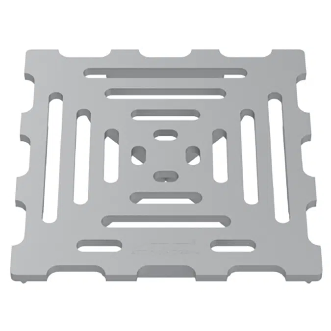 ATT Mini FLOOR DRAIN – gully horizontal with square top, two-part - perforated plate