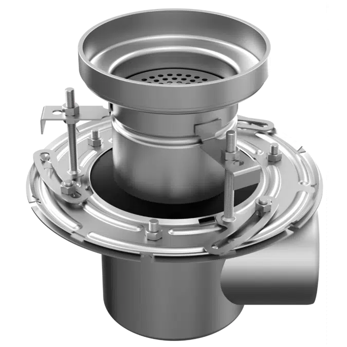 ATT Mini FLOOR DRAIN – gully horizontal with round top, two-part