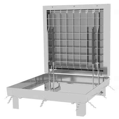 Obrázek pro ATT Manhole Cover with gas lifters - square shape and checker plate