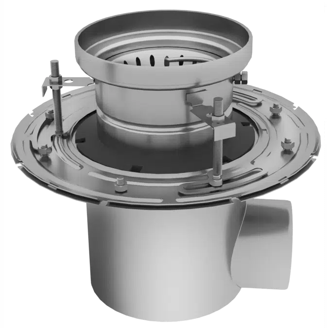 ATT Industrial FLOOR DRAIN – gully horizontal with round top, two-part