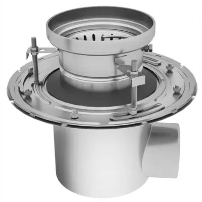 画像 ATT Industrial FLOOR DRAIN – gully horizontal with round top, two-part