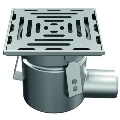 Image for Mini FLOOR DRAIN – gully horizontal with square top, single-part