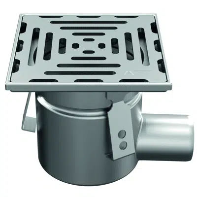 imagem para ATT Mini FLOOR DRAIN – gully horizontal with square top, single-part, perforated plate