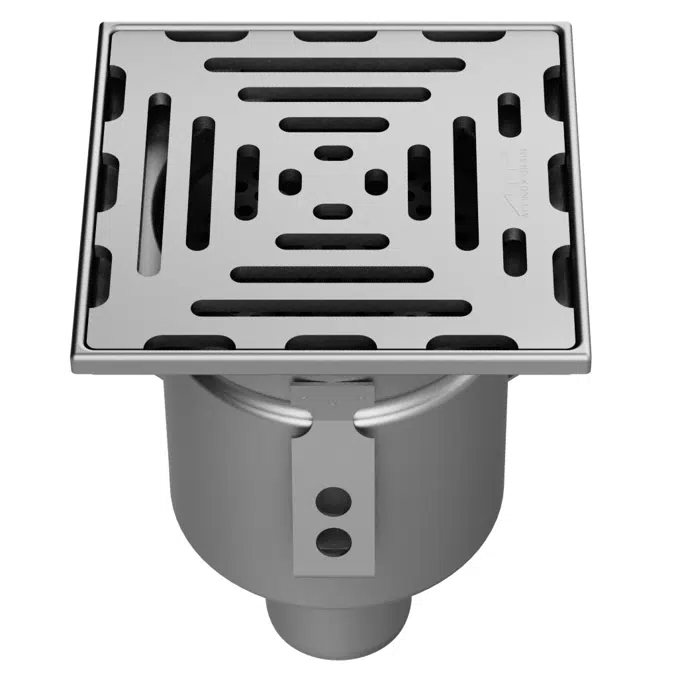 ATT Mini FLOOR DRAIN – gully vertical with square top, single-part