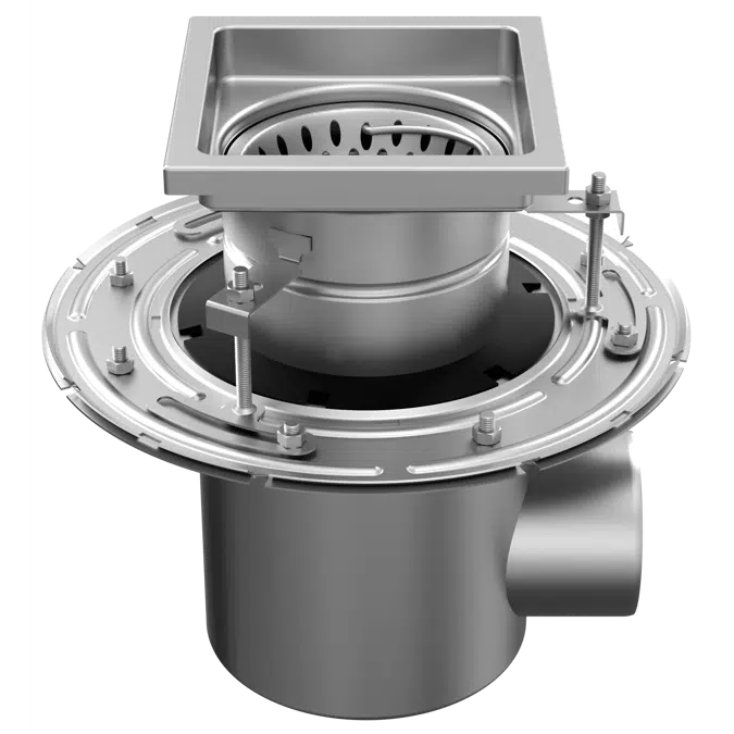 ATT Industrial FLOOR DRAIN – gully horizontal with square top, two-part